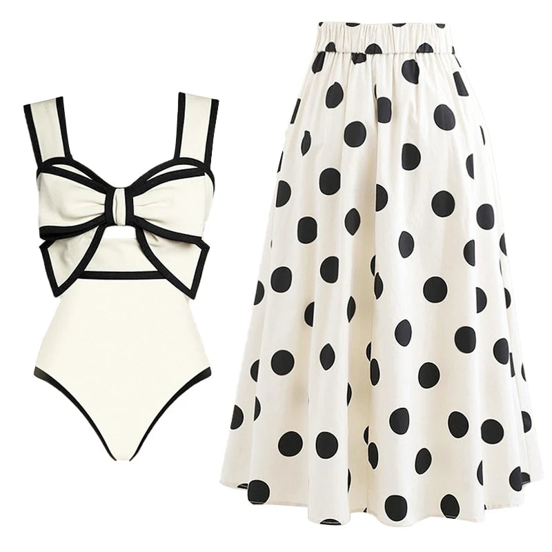 Blue One-Shoulder Ruffle Floral Monokini Swimsuit with Cover Up Sexy One Piece Beach Swimwear for Women Summer