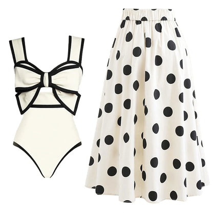 Blue One-Shoulder Ruffle Floral Monokini Swimsuit with Cover Up Sexy One Piece Beach Swimwear for Women Summer