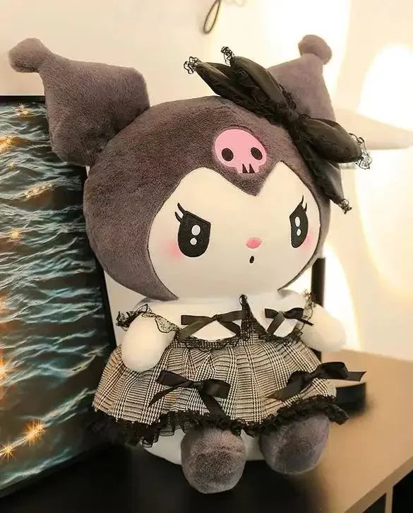 25cm Kawaii Sanrio Plush Toy – Kuromi & Jade Dog Stuffed Doll Gift for Kids
