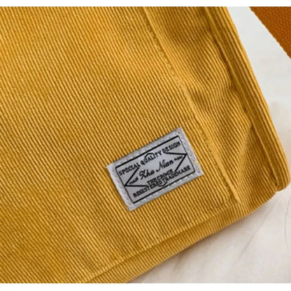 Rilibegan Shoulder Bag for Women - New Style Simple Corduroy, Large Capacity, Small Square Handbag, Trendy and Portable