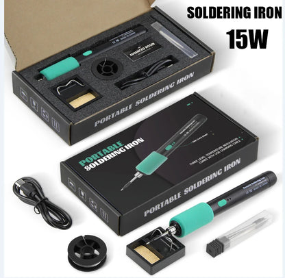 15W USB Soldering Iron — Portable Wireless Electric Soldering Tool with Type-C