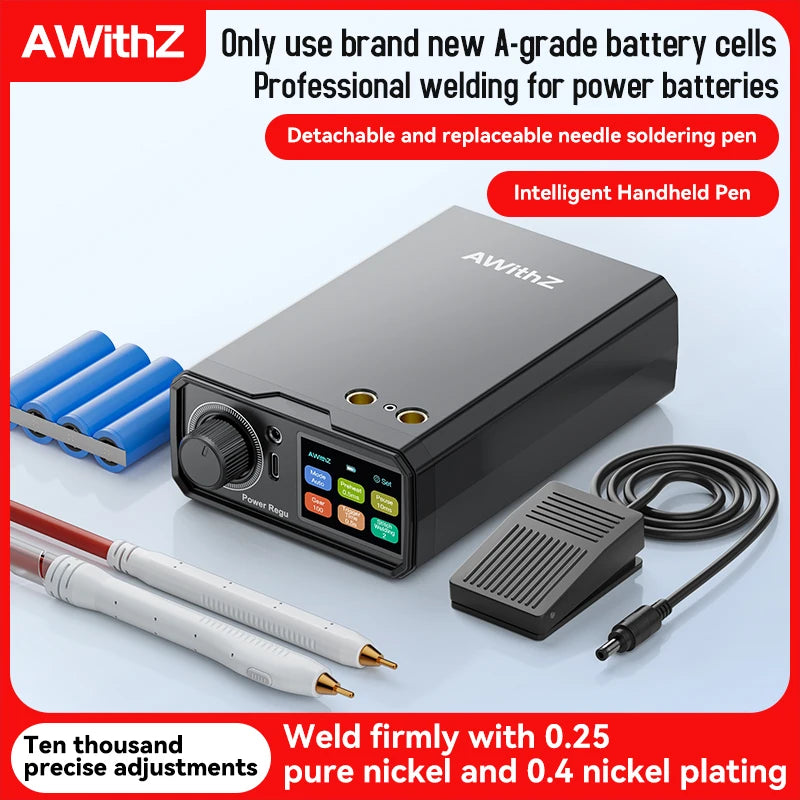 Awithz UK3 Portable Battery Spot Welder – DIY Mini 18650 Welding Machine, 10,000mAh, Welds Up to 0.4mm
