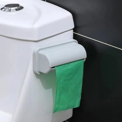 Wall-Mounted Trash Bag Dispenser - Kitchen and Bathroom Garbage Bag Holder and Storage Box for Plastic Grocery Bags