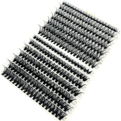 HBZGTLAD 280Pcs 3D Mink Eyelash Clusters Set – Handmade 10D 60D 80D Natural Style False Eyelashes Extension Bundle Pack