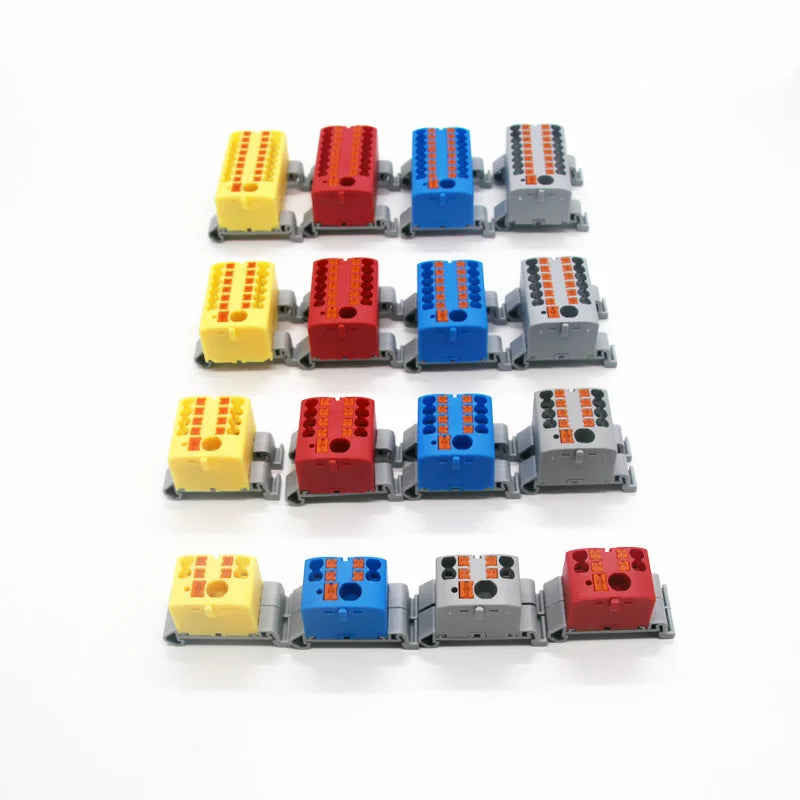 Compact Push-In Wire Connector Terminal Block – Fixed Modular Multi-Link Splicing 1-In Multiple-Out Lighting Connector 225 Series