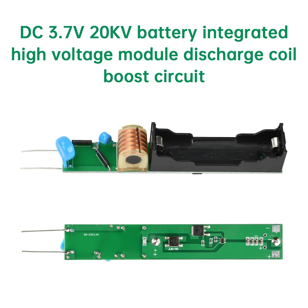 3.7V 20KV High-Voltage Ignition Coil Booster - Arc Pulse Step-Up Transformer & Power Supply Inverter