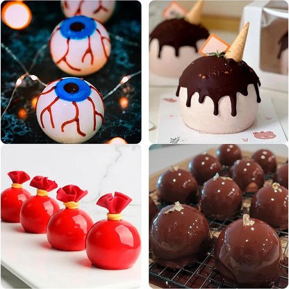 3D Sphere Silicone Mold — Ball-Shaped Mousse Cake, Chocolate Truffle & French Dessert Baking Tool