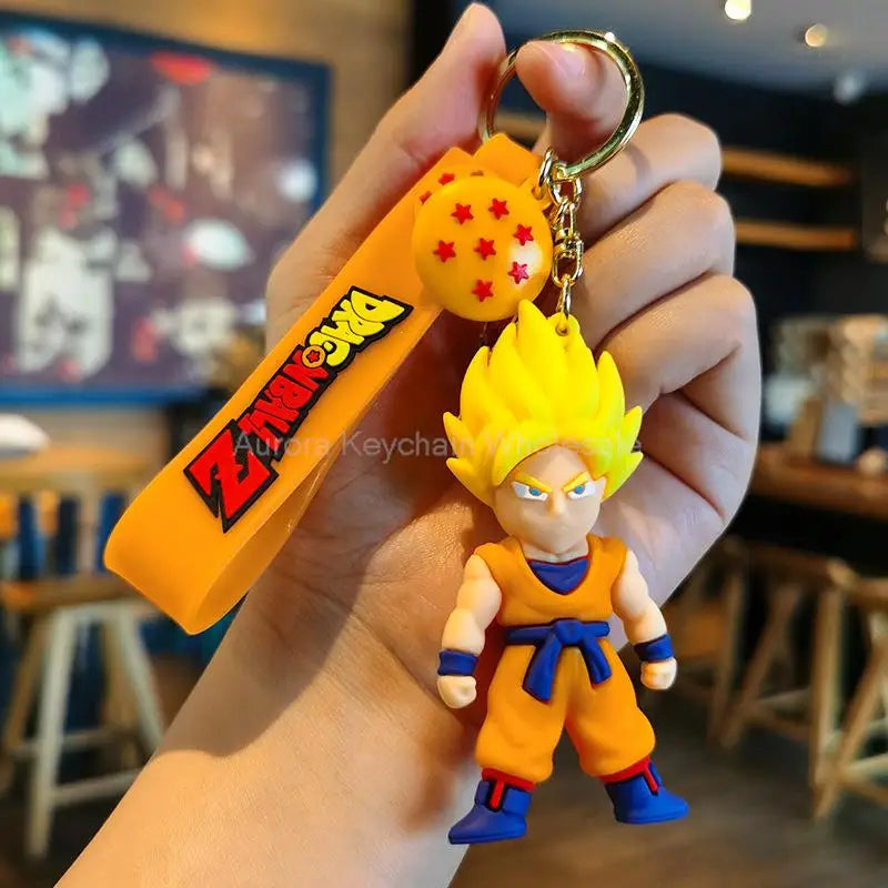 Dragon Ball Z Keychain – Super Saiyan Goku, Bulma, Broly, Piccolo & Majin Buu Car Pendant Toy Gift for Kids