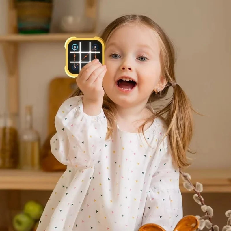 Multifunctional Electronic Tic-Tac-Toe Board – Portable Montessori Puzzle & Chess Game for Kids & Adults