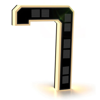 Solar House Number Light - Modern LED Address Sign with Light Sensor for Outdoor Use