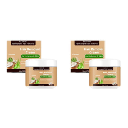50g Coconut Hair Removal Cream - Smooth Skin Depilatory Cream for Lips, Underarms & Legs
