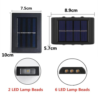 Solar LED Outdoor Wall Light - Waterproof Solar Sensor Lamp for Garden, Yard & Street Decoration