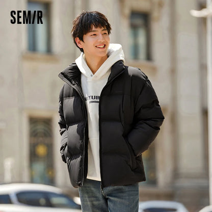 Semir 2024 Winter Down Jacket – Windproof, Waterproof Puffer Coat for Men and Women, Cold-Proof Outerwear for Couples