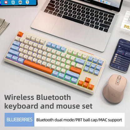 M87 Wireless 87-Key RGB Gaming Keyboard – Dual Mode Bluetooth with PBT Keycaps