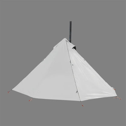 Camping Hot Tent with Chimney Window – Ultralight Tipi Teepee Pyramid Tent, Double Layer Bushcraft Shelter for 1 Person