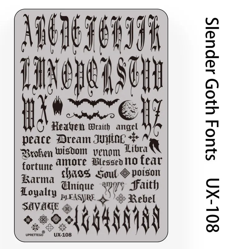 UX Serial 2 Stainless Steel Stamping Plate Template – Vintage Abstract Fabric Texture Pattern for Nail Art, Floral Lace, Xmas & Halloween Designs (UX52)