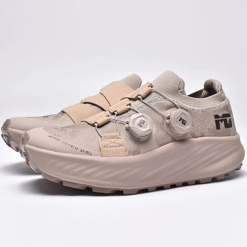 Wide-Fit Running Shoes - Anti-Slip Quick-Lacing Sports Sneakers for Walking and Jogging