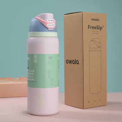 2024 New Owala Insulated Stainless Steel Water Bottle with Straw – BPA-Free Sports Bottle, 24oz/32oz, Great for Travel