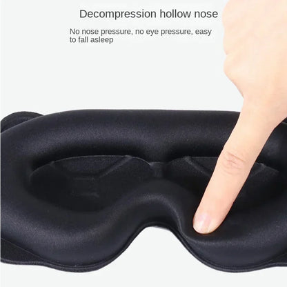 3D Sleep Mask for Eyes — Soft Travel Eye Shade, Light-Blocking Sleeping Aid, Breathable Night Eyepatch