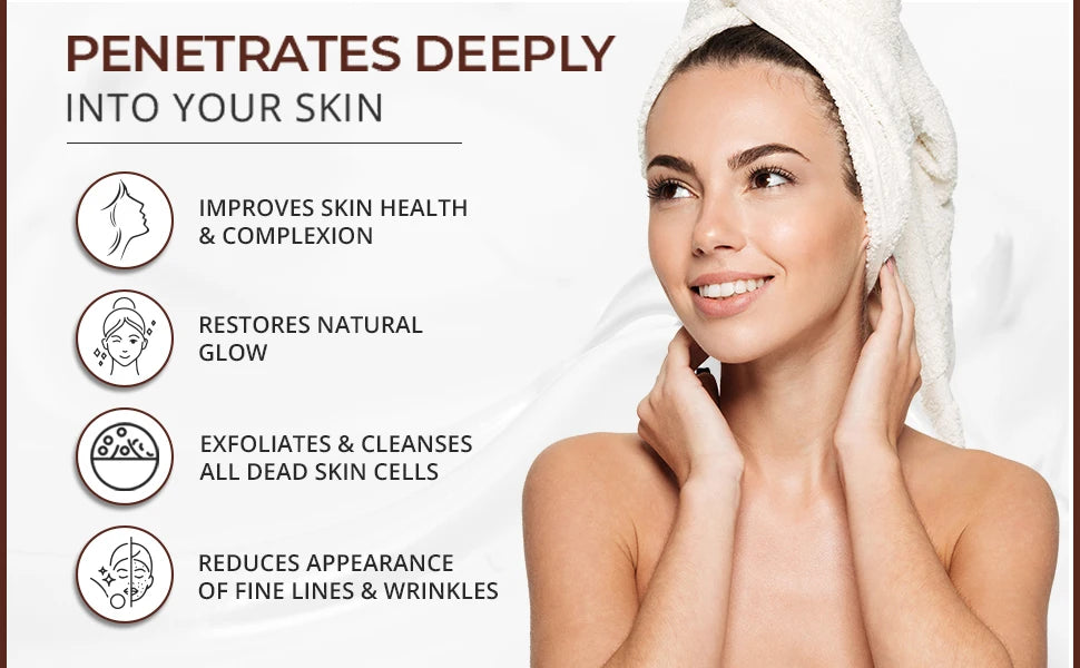 500ml Whitening Body Lotion with Alpha Hydroxy Acids, Vitamin C & E – Fast Moisturizing & Lightening Cream for Skin Brightening