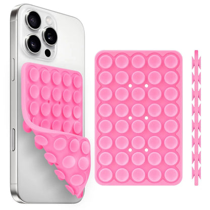 Silicone Suction Cup Phone Holder – Double-Sided, Anti-Slip Mobile Mount, Detachable Rubber Pad for Smartphones