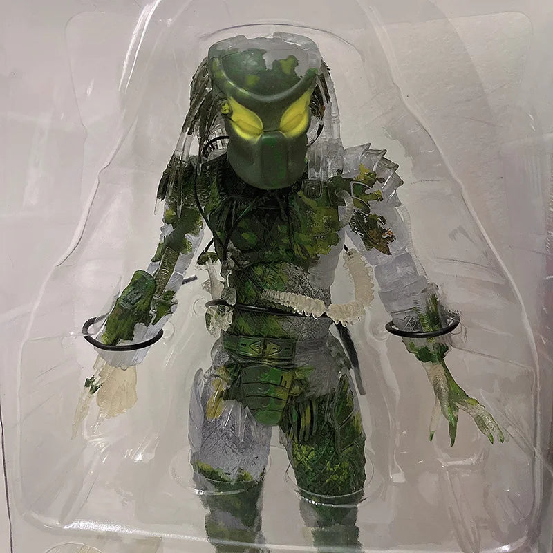 Aliens vs Predator Jungle Demon Action Figure – 30th Anniversary Masked & Unmasked Predator Collectible Desktop Toy