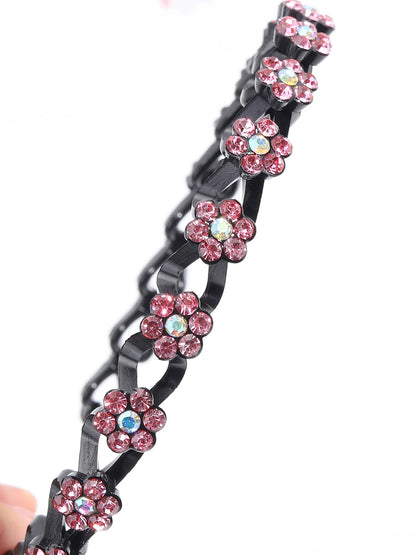New Non-slip Rhinestone Headbands – Solid Wave Hairbands for Women & Girls, Bezel Fashion Hair Hoop, Boutique Hair Accessories