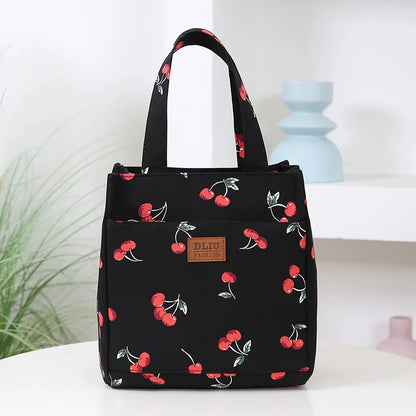 Fashionable Thickened Cotton Handbag — Large Capacity Tote, Mommy Bag, Lunch Box Storage Pouch, Commuter Handheld Bag