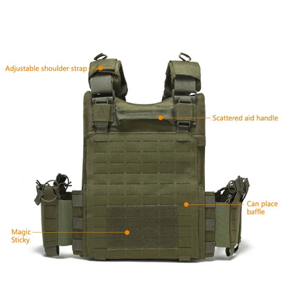 Outdoor Training Vest – Multi-Functional Waterproof MOLLE Expansion Quick-Release Wear-Resistant Tactical Vest