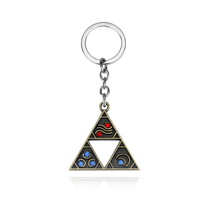 Zelda Shield Keychain – Enamel Metal Symbol Pendant Keyring for Men & Fans Gift