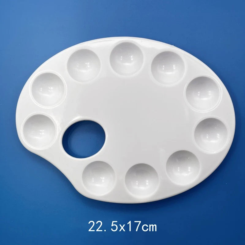 Reusable Plastic Painting Palette – Easy-Clean Paint Tray Art Supply for Acrylic & Watercolor, Ideal for School & Office Artists
