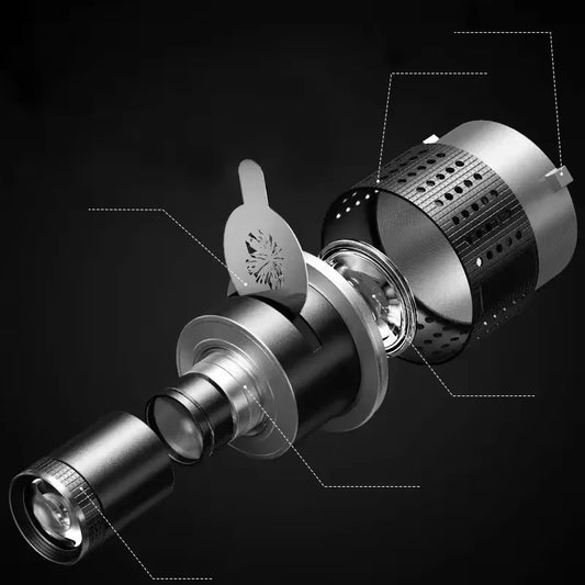 Optical Bowens Mount Projector – Photography Spotlight Cone Kit with Color Filters & 35 Metal Gobos