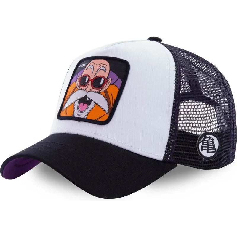 Dragon Ball Son Goku Cap - Embroidered Hip Hop Trucker Mesh Hat Adjustable Summer Travel Sun Visor for Men