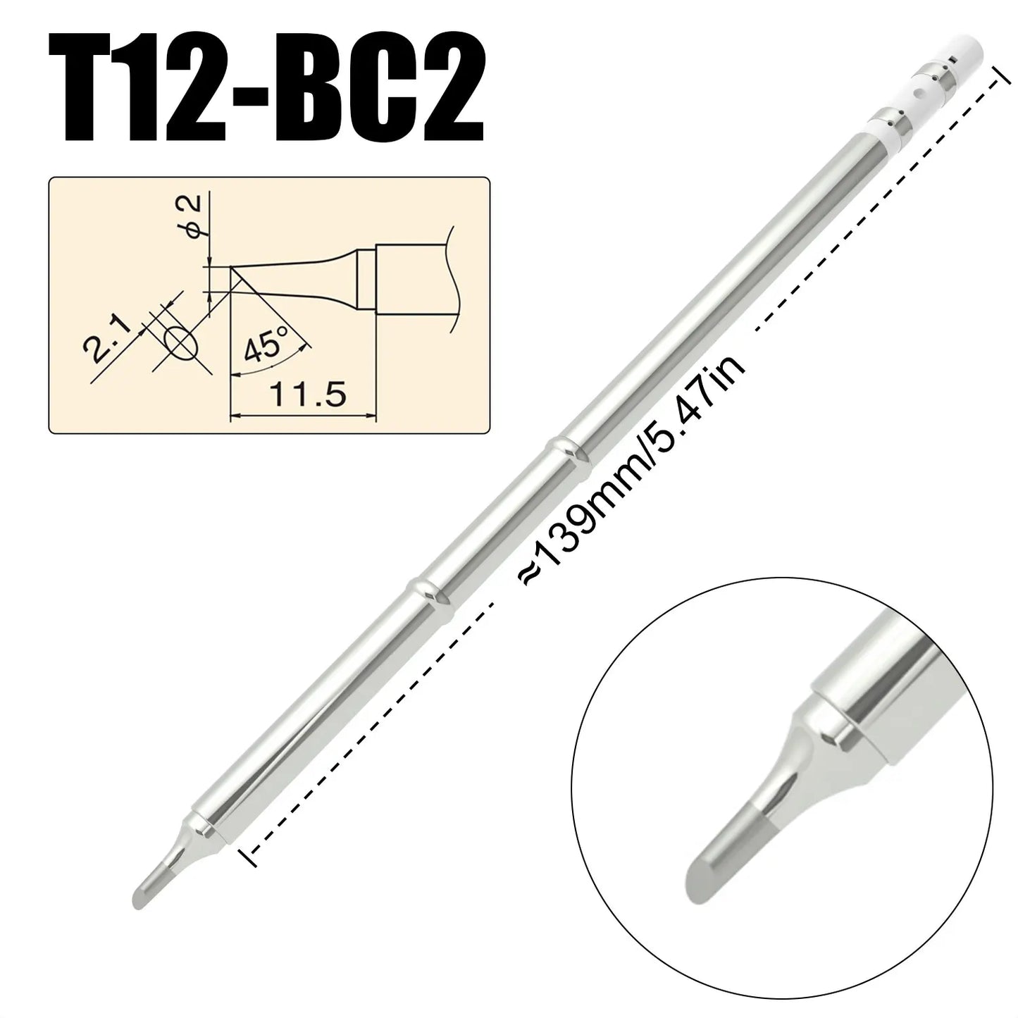 T12 Soldering Iron Tips - Universal Replacement Tips for Hakko FX951 FX-950 Welding Stations