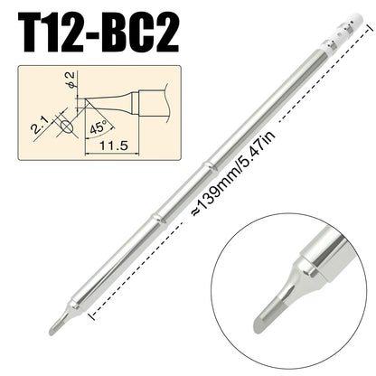T12 Soldering Iron Tips - Universal Replacement Tips for Hakko FX951 FX-950 Welding Stations