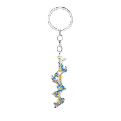 Anime Demon Slayer Sword Keychain – Mini Japanese Katana Enamel Pendant Souvenir Key Ring Bag Charm Exquisite Gift Decor