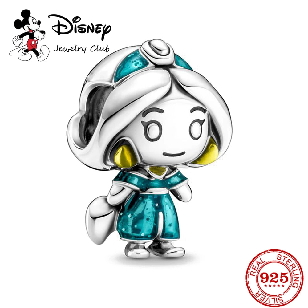 New 925 Sterling Silver Mickey Minnie Vinnie Charm – Beaded Fit for Original Pendant Bracelet, DIY Ladies Jewelry
