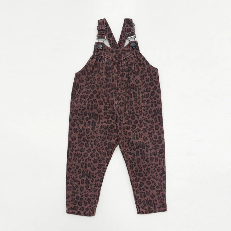 AW26 Denim Leopard Kids Clothing Collection - Boys Girls Dress Skirt Shirt Vest and Overalls Fashion Set