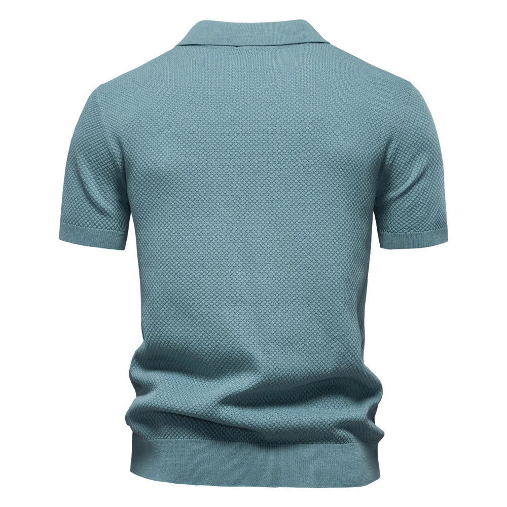 Men's Premium Golf Polo Shirt - 2025 Summer Solid Color Breathable Casual Collared Polo