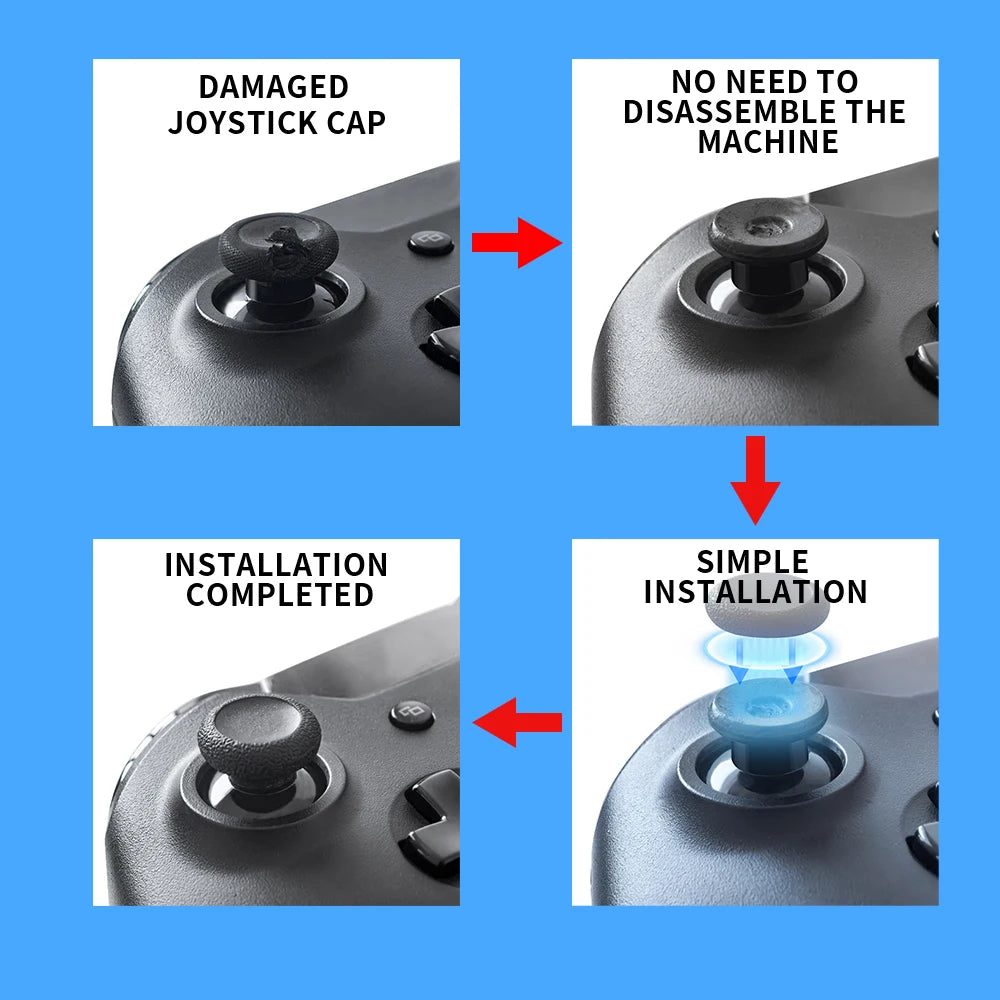 Xbox One / Series S/X Controller Joystick Thumbstick Replacement – Mushroom Head Repair Kit for Gamepad Analog Stick Fix