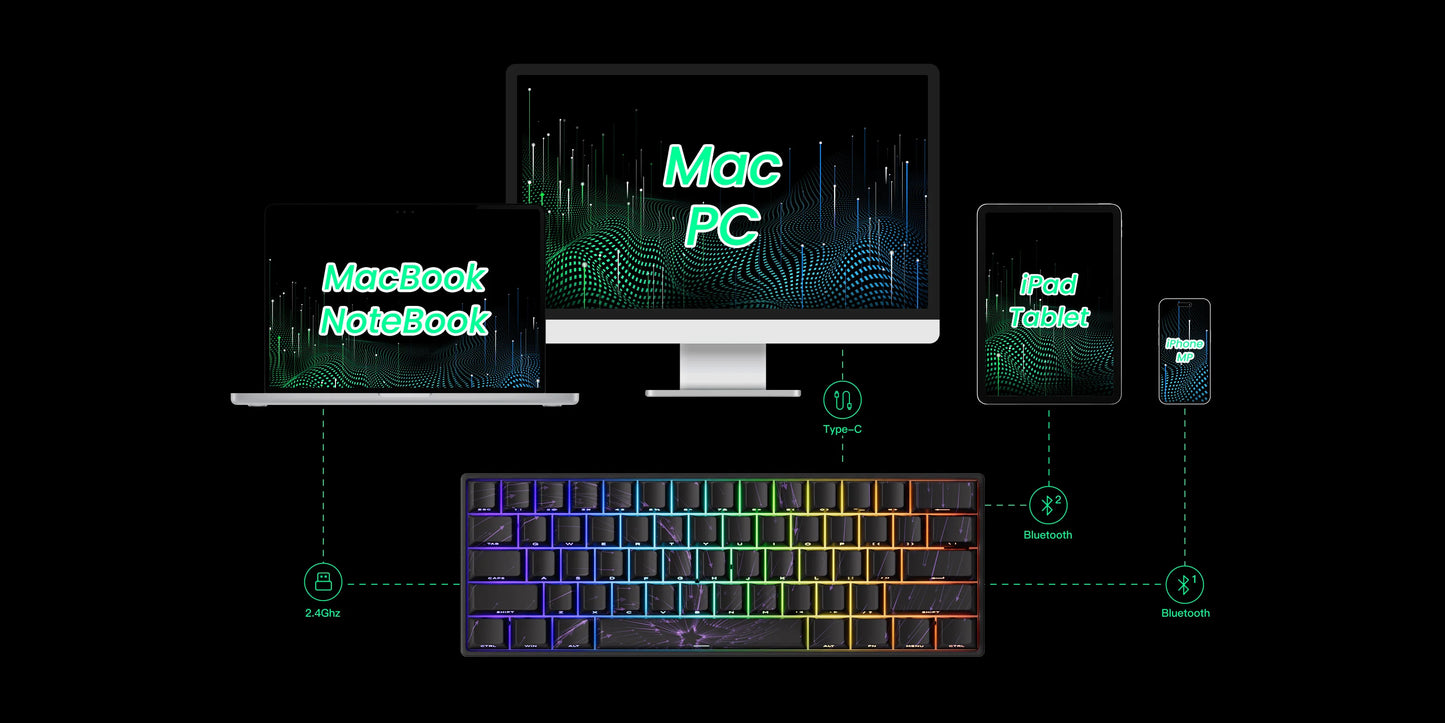 Akko MonsGeek FUN60 60% Mechanical Gaming Keyboard – Magnetic Switch, 8K Rapid Trigger, ARGB HE/TMR Custom Keyboard