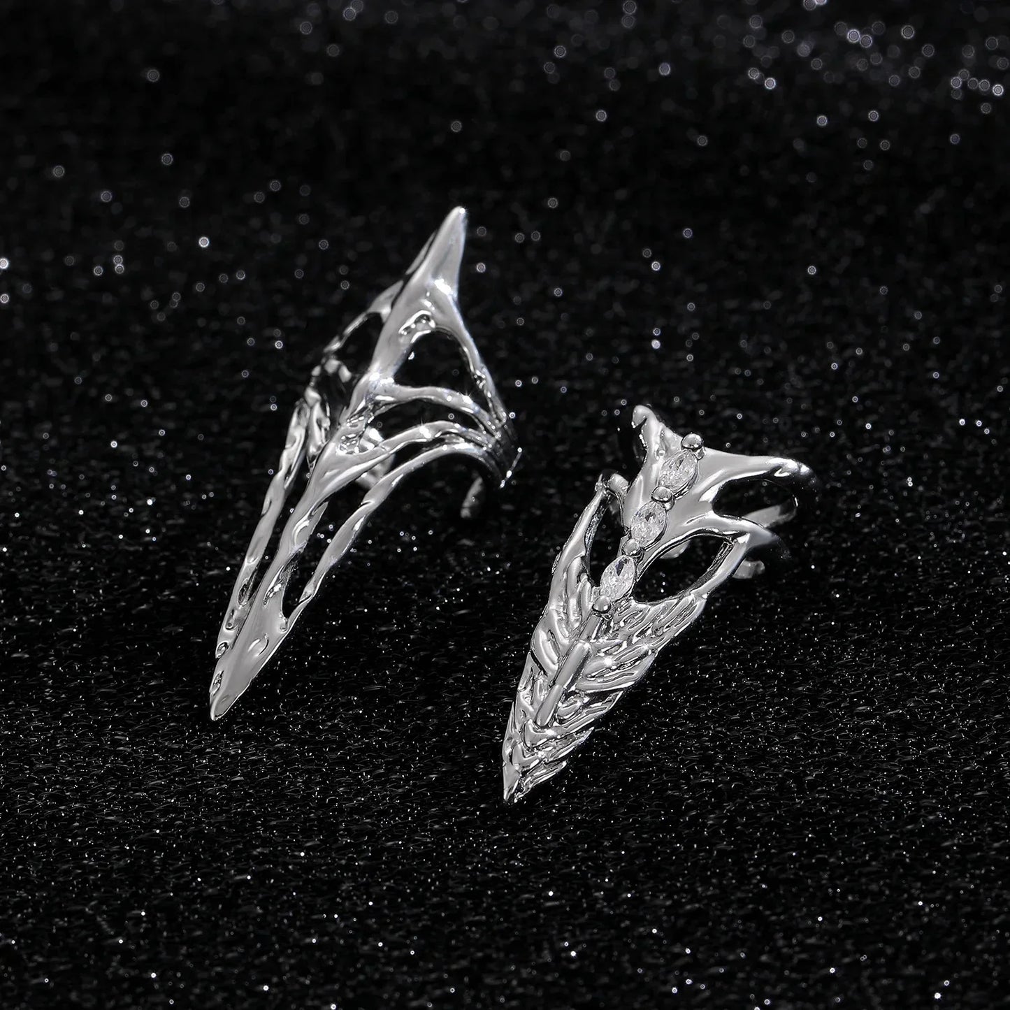 New Gothic Rock Punk Fingertip Nail Ring | Metal Manicure Jewelry Accessories for Women, Party & Gift for Girlfriends