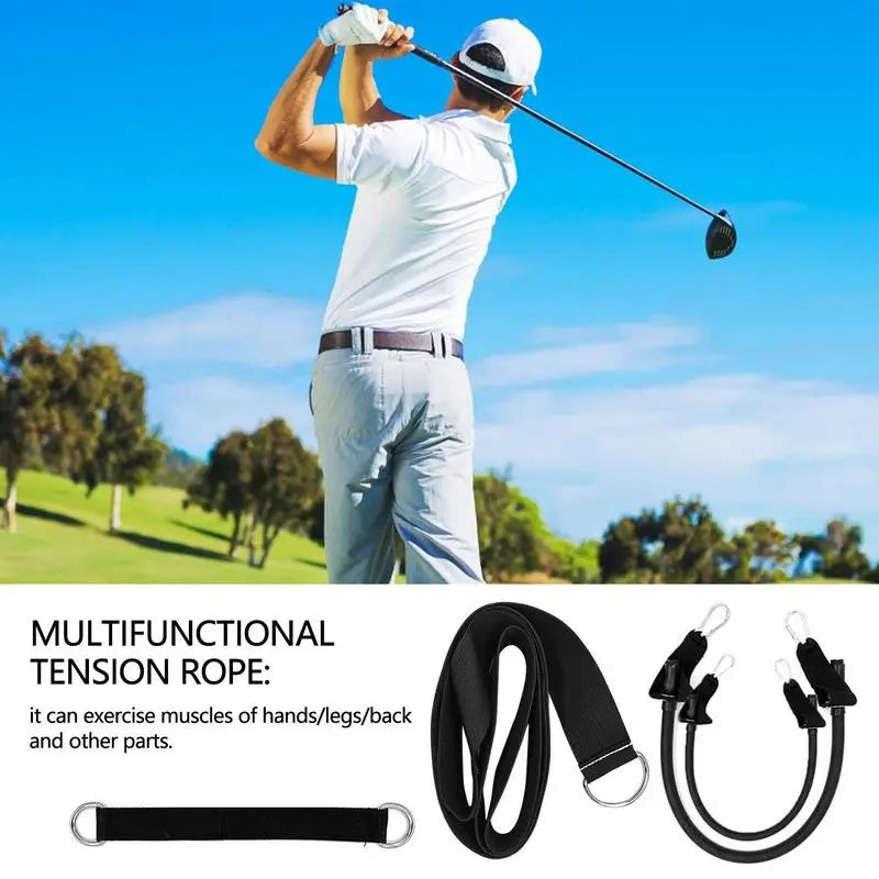 Elastic Nylon Golf Swing Turn Training Belt - Tennis and Baseball Swivel Trainer for Outdoor Self-study Exercise