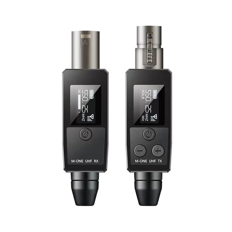 VK-38 UHF Wireless Microphone Converter – XLR Transmitter & Receiver for Dynamic Mic & Guitar
