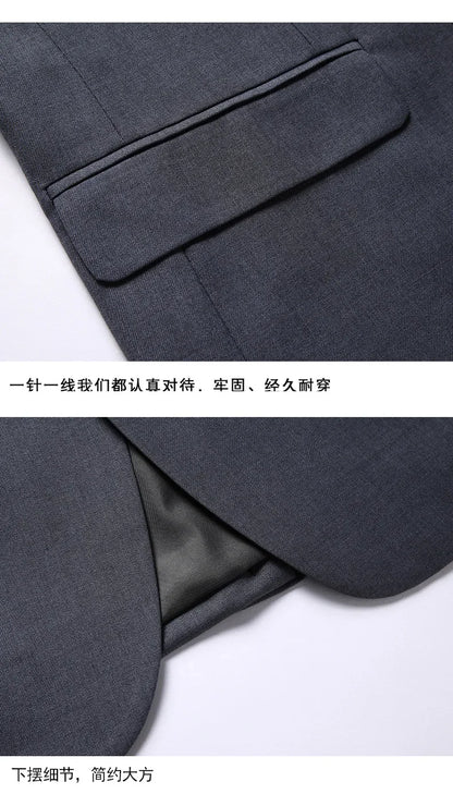 2024 Men's 3-Piece Suit Set – Blazer, Vest & Trousers | Formal Business & Wedding Outfit M-6XL