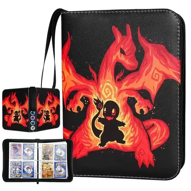 Pokemon Trading Card Binder – Custom Collection Holder with 50 Sleeves, 400 Pockets for Cards
