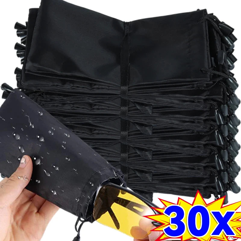 1/100pcs Portable Soft Cloth Sunglasses Bag – Waterproof Microfiber Dust Pouch Eyewear Storage Case