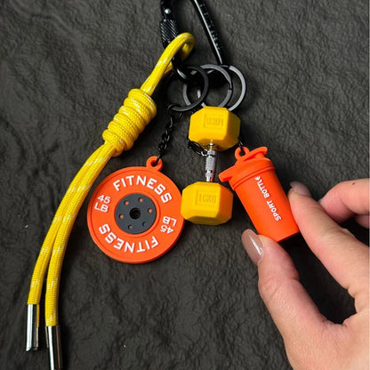 Fitness Keychain - Gym Lover Sports Charm for Workout Bags & Water Bottles
