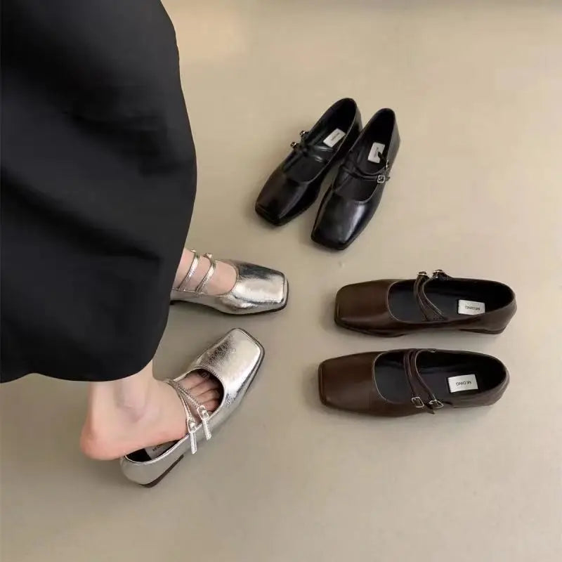 2024 Women’s Retro Flat Mary Jane Shoes – Soft Comfortable Ballet Flats