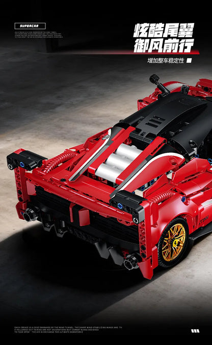 Sports Car Building Blocks Set, Compatible with Lego Bricks, DIY Car Assembly Toy for Kids Boys, Educational Construction Gift Set